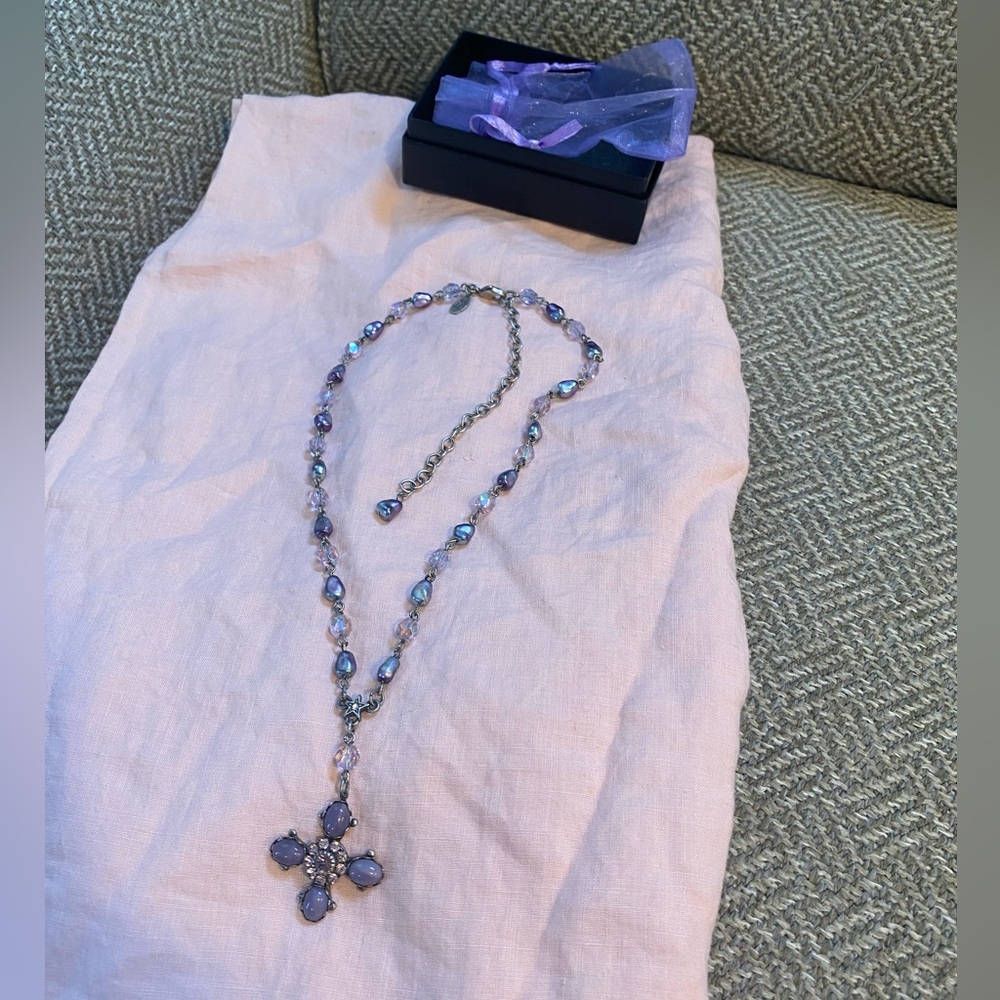 Kirk’s Folly Necklace 10” clasped with 4.5”extensions Violet flower